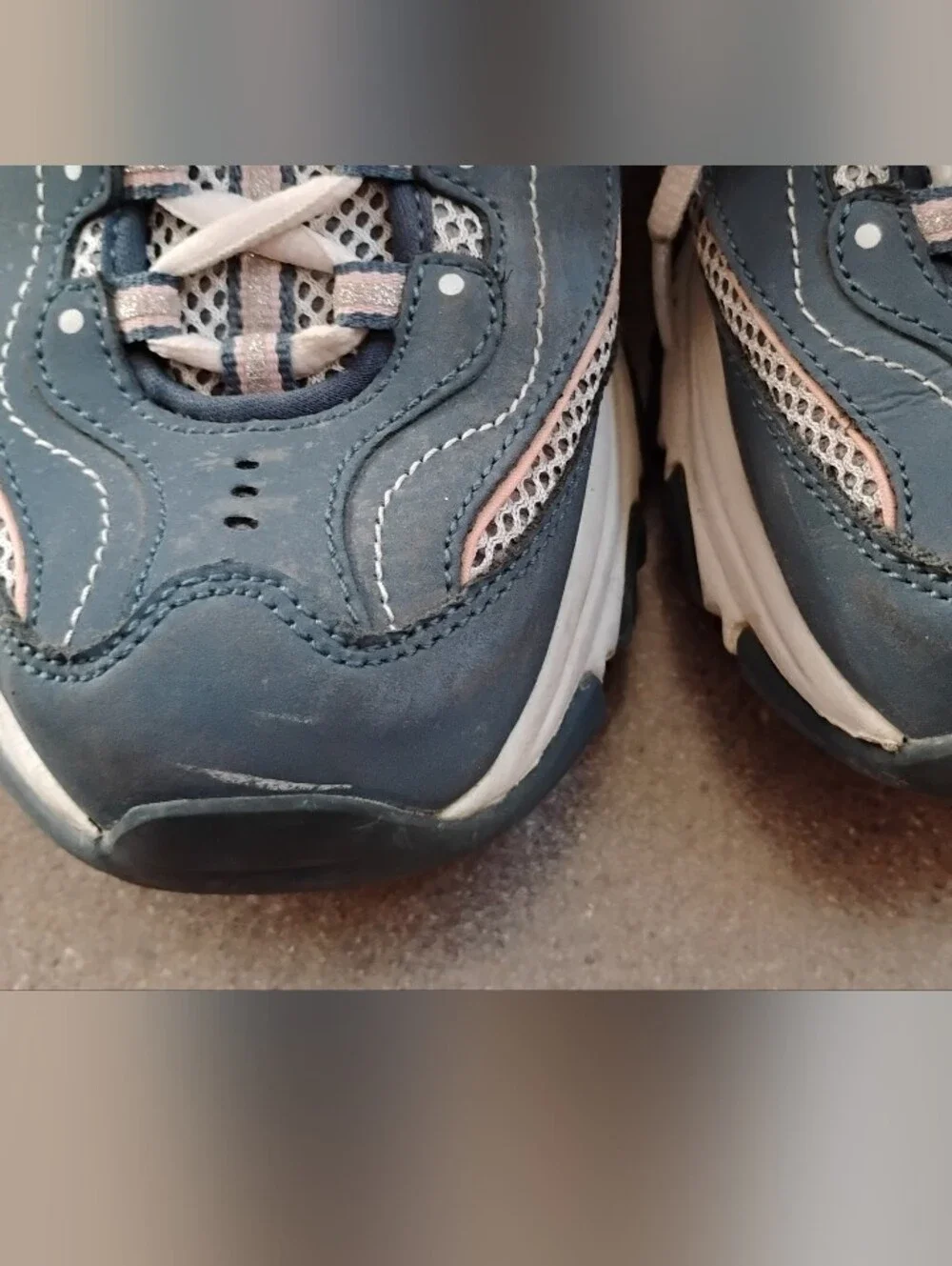 Skechers D'Lites Navy and Light Pink Sneakers